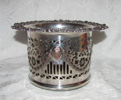 Антикварные английские старые посеребренные винные подставки Sheffield XIX век - Изображение 1 из 4