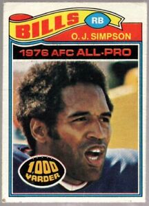 O.J. SIMPSON BUFFALO BILLS RB 1000 YARDER #100 SP 1977 TOPPS FOOTBALL SET BREAK