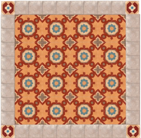 Recovered antique 100 original floor tiles stoneware ideal for entrance hall Cover