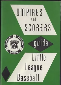 1962 Little League Baseball Umpires & Scorers Guide - United States Rubber Co. - Picture 1 of 2