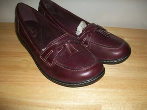 Clarks Collection Ashland Bubble BROWN Leather Women’s Loafers Size 8.5E-NWT - Picture 1 of 6