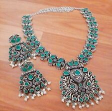 New listing
		Indian Bollywood Style Designer Silver Plated Oxidized Boho Jewelry Necklace Set