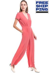 RRP €580 SEMICOUTURE Silk Crepe Jumpsuit Size IT 42 / M Crossover Front Pleated