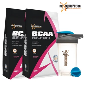 ReFuel BCAA 800g Berry Blast x 2 & Free 500ml Shaker - Picture 1 of 4