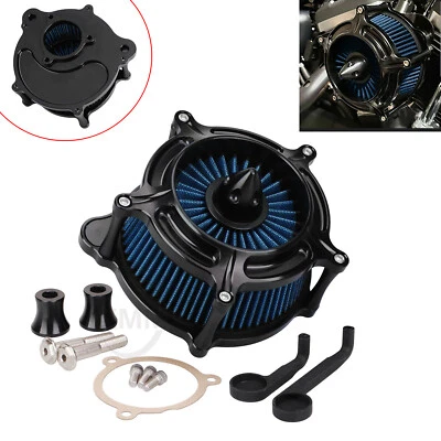 Air Cleaner Intake Blue Filter For Harley M8 Road King Electra Street Tri Glide - Imagen 1 de 4