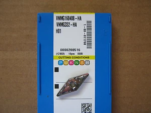 "Insertos giratorios de aluminio Korloy VNMG160408-HA H01 0,031" rad ¡NUEVOS!¡! - Imagen 1 de 3