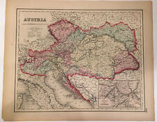 JH Colton Map of Austria No. 172 Williams St., New York 1855