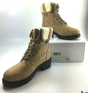Olivia Miller OMP-2410 Cozy Lug Boot Mujer Talla 8 Color Natural NUEVO EN CAJA - Imagen 1 de 5