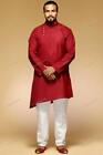 Indien Robe Traditionnel Hommes Kurta Soirée Avec Pyjama