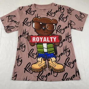 Fresh Laundry Royalty Graphic T-Shirt Men’s L Hiking Teddy Bear Cotton Blend - Picture 1 of 9