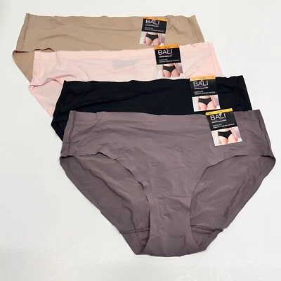Bali Easylite Hipster Panty L 7 LARGE 4 Pack Panties DFEL63 Seamless NEW - Image 1 of 4
