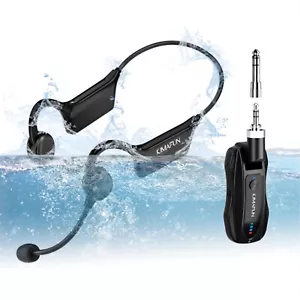 IP67 Waterproof Wireless Microphone Fitness Ear Hook Headset Sweat & Dust Proof - Picture 1 of 12