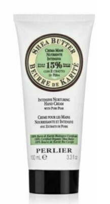 Crema de manos Perlier de manteca de karité y pera pura, 3,3 fl. oz. Sin sellar Foto 1 de 4