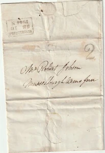 1844 MUSSELBURGH BOXED D.S. & H/S 2 SHERIFF CLERK TO ROBERT JOBSON AT ARMS INN - Picture 1 of 2