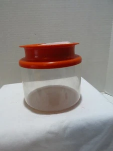 VTG TUPPERWARE COUNTERPART CONTAINER CLEAR/ORANGE 3.75 CUP - Picture 1 of 4