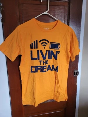 NWT The Children's Place Orange Boy's 16 XXL Livin the Dream S/S Tee Shirt - Image 1 of 4