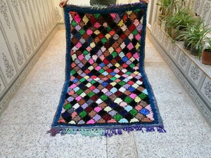 Handmade Vintage Moroccan Berber Rug Azilal, Tribal, Bohemian 3.67×6.23 ft - Picture 1 of 8
