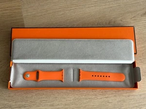 HERMES Apple Watch Orange Sport Band S/M for 41mm 40mm 38mm NEW - Zdjęcie 1 z 10
