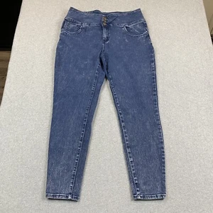 Hybrid & Company Jeans Womens 18 34x28 Tapered Stretch High Rise Denim Zip Fly - Picture 1 of 22