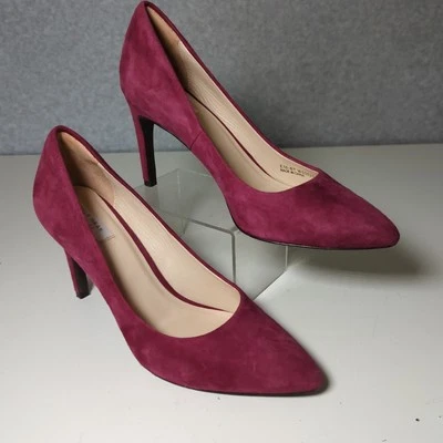 COLE HAAN Eliza Grand Raspberry Purple Suede Pointed Pumps Shoes Heels 6.5B - Image 1 of 4