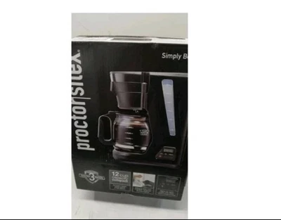 Space-Saving 12-Cup Drip Coffee Maker with Automatic Shut-Off - Black & Silver - Image 1 of 2