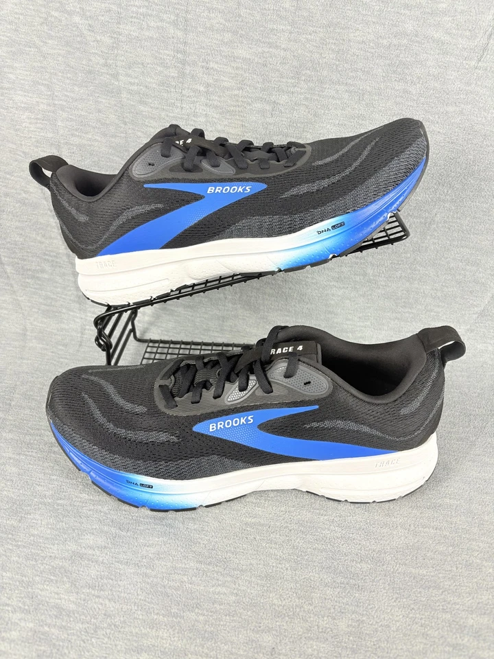 Zapatillas Brooks Trace 4 Para Hombre 11 Negro Azul Blanco Correr Caminar Cómodas Foto 1 de 4