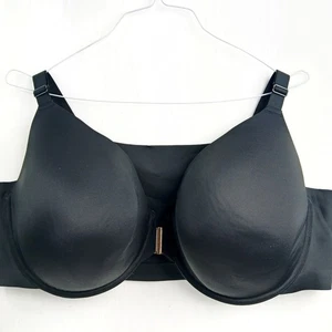 Sujetador negro con aros cobertura completa ligeramente forrado cierre delantero Lane Bryant 48DD - Imagen 1 de 8