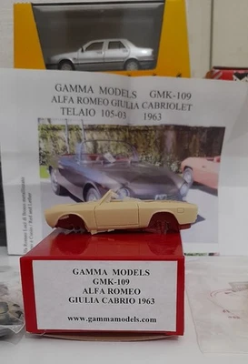Kit Gamma Models Alfa Romeo Giulia Cabrio 1963 (no Tron, Alezan, Provence, BBR) - Immagine 1 di 4