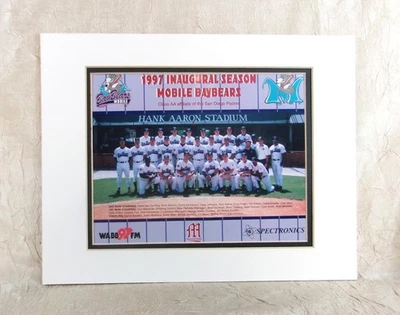 Foto del equipo Mobile Bay Bears 1997 temporada inaugural doble mate WABB Spectronics Foto 1 de 4