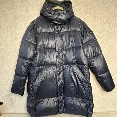 Calvin Klein Puffer Coat Metallic Blue Hood XL Sorona Aura Breathable insulation - Image 1 of 4