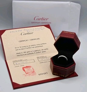 Cartier Platinum 950 Wedding Band Stack Ring Size EU 48 UK I 1/2 US 4.5 - Picture 1 of 5