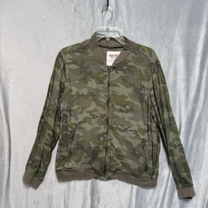 Mossimo Supply Co. Mens Olive Green Camo Military Style Full Zip Jacket XL Retro - Picture 1 of 7