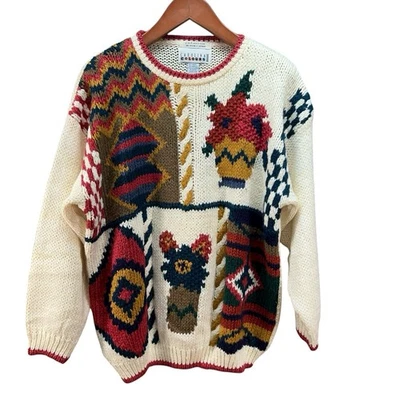 Suéter De Colección Carolina Colores Mujer Talla 22-24 Pullover Otoño Flor Maestro Azteca Foto 1 de 4