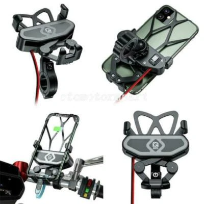 Soporte para teléfono celular de motocicleta con cargador USB para Honda VTX1300 VTX1800 VLX 600 Foto 1 de 4