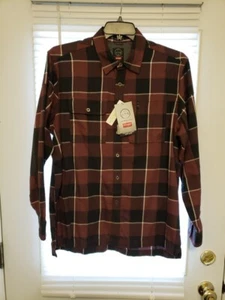 Wrangler All Terrain Gear Mens Large Flannel Plaid Shirt Elbow Patch - Picture 1 of 5