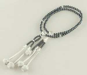 SGI Soka Gakkai  Juzu  Buddhist beads 【S】size  Abs resin Black Pearl Color　 - Picture 1 of 6