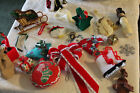 Lot Of 20 Small X Mas Decorations Some Hand Made A Mixture Of Small Items