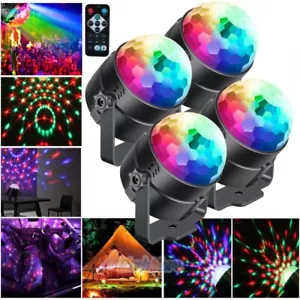 Party Disco Lights Strobe LED Rotating DJ Ball Sound Activated Indoor Dance Lamp - Picture 1 of 15