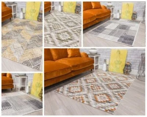 New Living Room Rugs Large Grey Green Soft Cheap Floor Carpet Rug UK - Picture 1 of 16