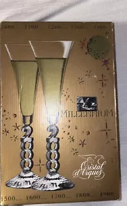 Cristal D'Arques - France Crystal Millenium Champagne Flauti Anno 2000 23 Anni Ann - Foto 1 di 3