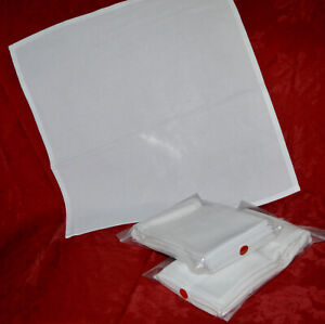 5 x 100%  premium quality cotton white linen napkins 50cm x 50cm