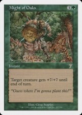 Might of Oaks 7th Edition PLD Green Rare MAGIC THE GATHERING CARD ABUGames