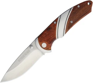 Rough Rider RR1815 Linerlock Wood Handled Folding Pocket Knife - Picture 1 of 4