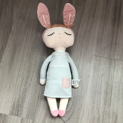 METOO 17" Angela Peluche Niña Durmiente Conejo Bebé Trapo Muñeca Relleno Lovey Foto 1 de 4