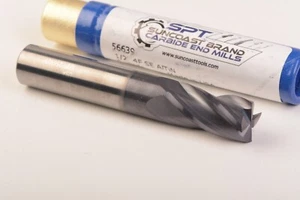 1/2" Diameter 4 Flute 30° Carbide End Mill ALTiN Coated - USA - Picture 1 of 6