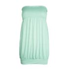 Womens Band Sheering Top Ladies Casual Plain Baggy Jersey Vest Boobtube Bandeau