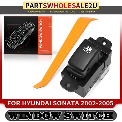 Interruptor de ventana eléctrica lateral izquierda del conductor trasero para Hyundai Sonata 2002 2003 2004 2005	 Foto 1 de 4