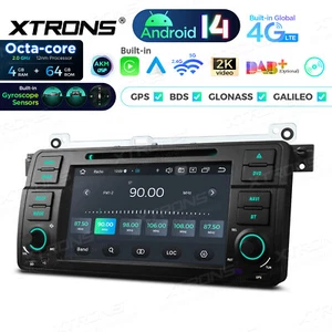 7" Android 14 8Core 4+64GB Car DVD Stereo Radio For BMW 3er E46 GPS Navi CarPlay - Picture 1 of 18