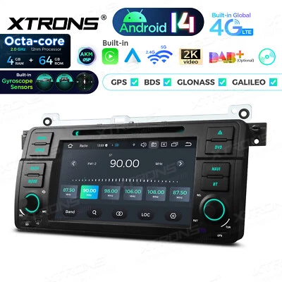 7" Android 14 8Core 4+64GB Car DVD Stereo Radio For BMW 3er E46 GPS Nav CarPlay - Image 1 of 4