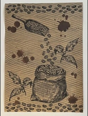 GRANOS DE CAFÉ - 4 IMPRESIONES - Carteles de pared arte de proceso de café tamaño A3 Foto 1 de 4